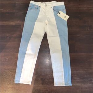 Levi’s Taper Cropped 2 Tone Jeans